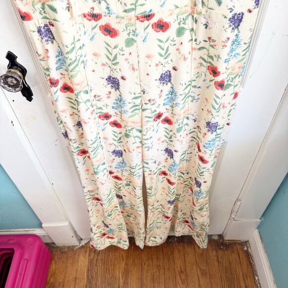 Yellow Floral Garden Jumpsuit Romper Overalls Style See Sizing Note Label 2XL - Picture 4 of 16